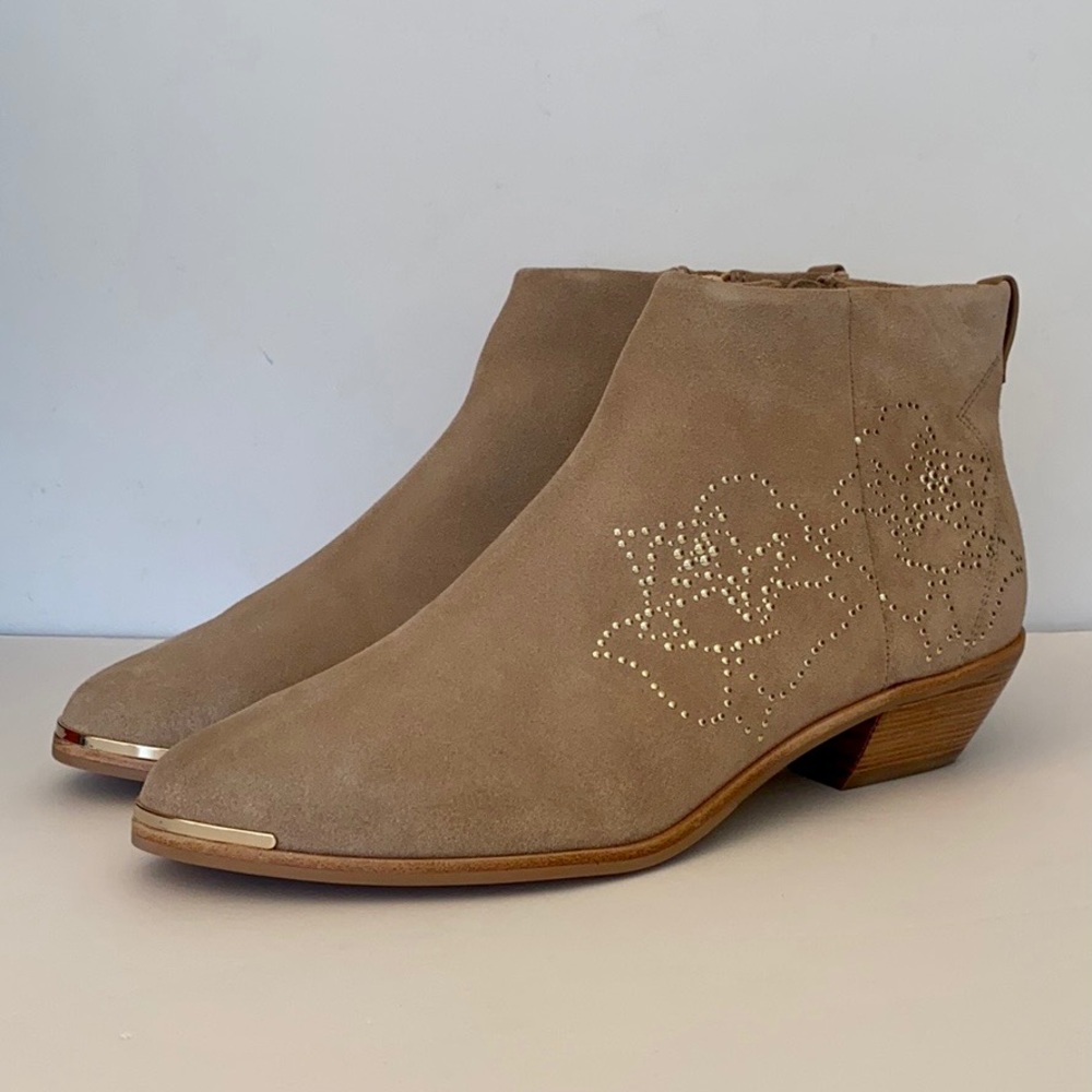 Ted Baker Tan Ankle Boots with Floral Detail